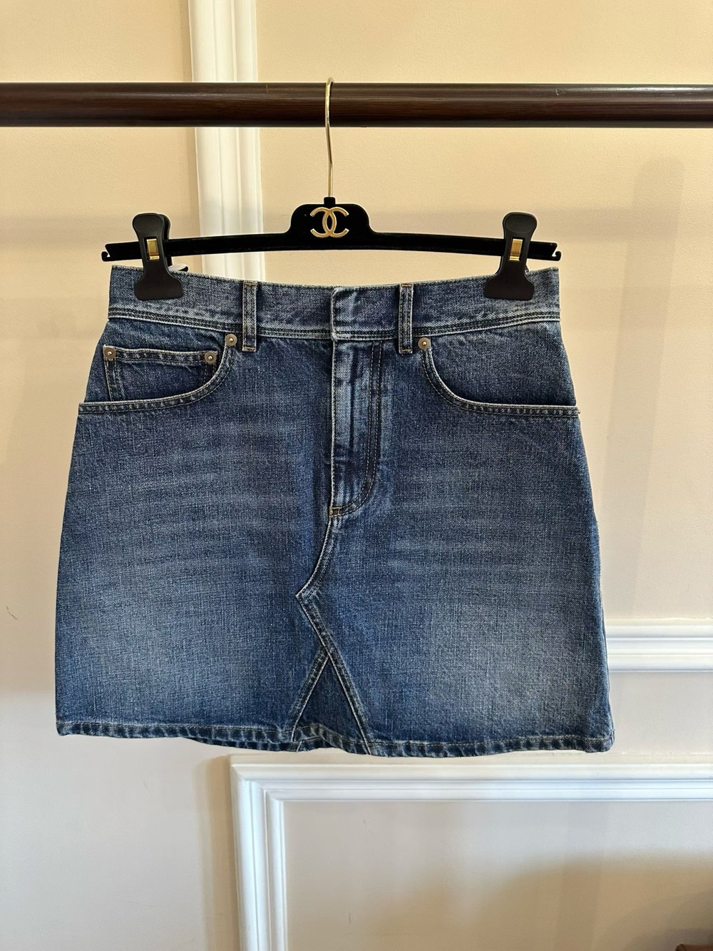 🚩steal Dior Indigo Denim Mini Skirt